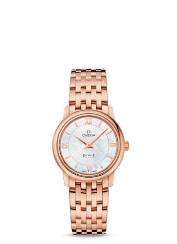 Omega De Ville Prestige Quartz 27.4 Red Gold / MOP / Bracelet